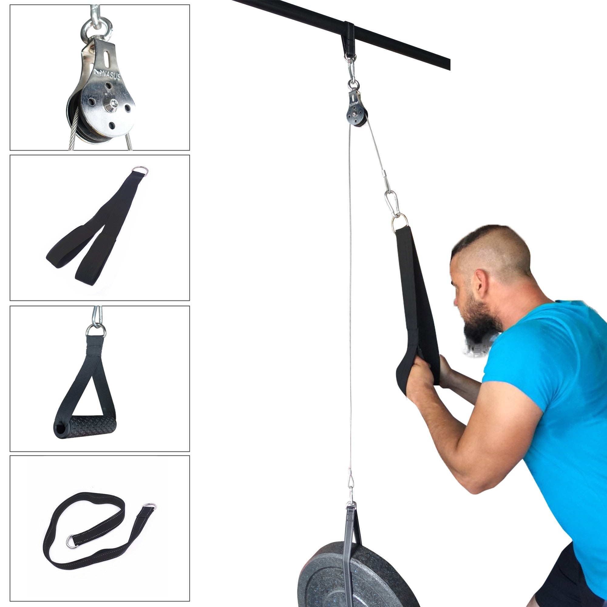 DIY Pulley Cable Machine Attachment, Arm Biceps Triceps Blaster