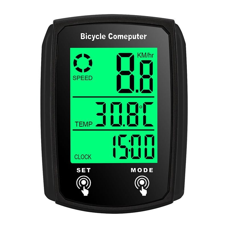 Wired LCD Bicycle Computer, Speedometer Odometer with Backlight Bike Accessory