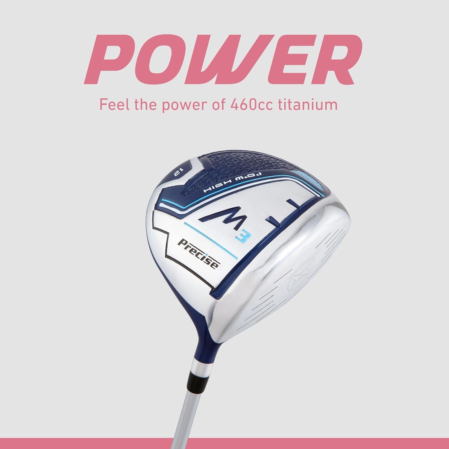 M3 Complete Womens Golf Clubs Set, Includes Driver, Fairway, Hybrid, 7-PW Irons, Wedge, Putter, Stand Bag, 3 H/C'S Blue, Golf Clubs Women Right Handed, Regular or Petite Size