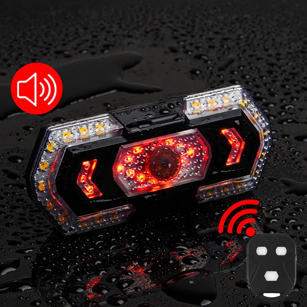 Smart Wireless Bike Rear Lamp – LED Turn Signal Taillight