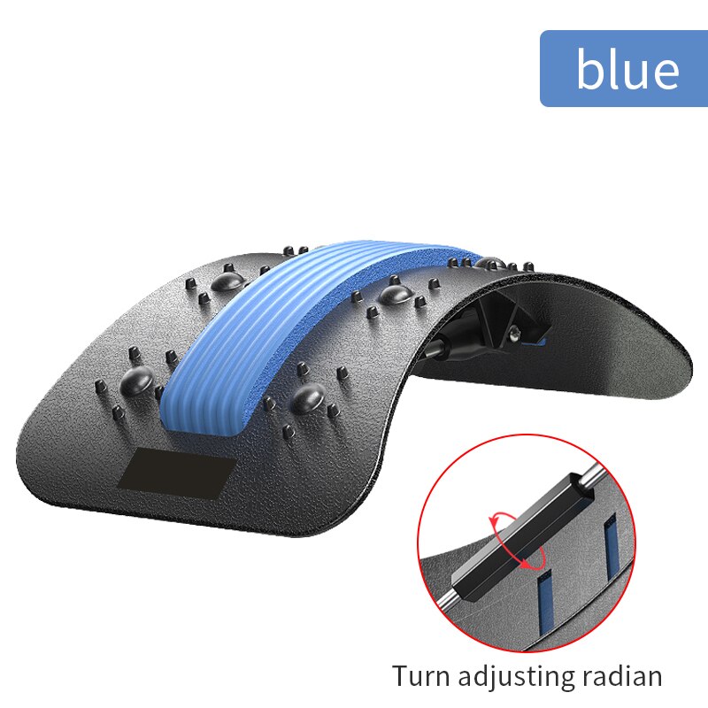 Rotary Adjustment Lumbar Stretcher, Spine Support Relax Pain Relief Device