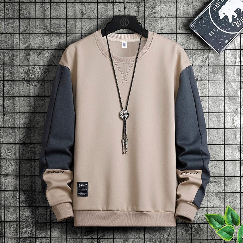 Men’s Autumn Streetwear Sweatshirt, Casual Korean Style Loose Pullover Hoodie