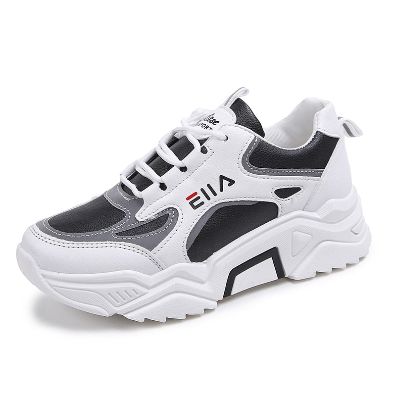 New Sneakers Women Breathable Mesh Casual Shoes Female Fashion Sneaker Lace Up High Leisure Women Vulcanize Shoe Platform