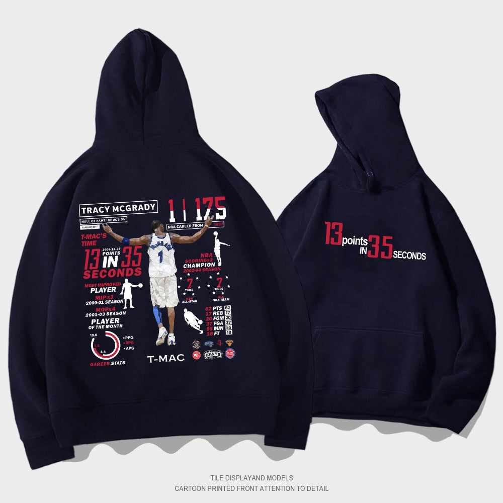 McGrady Honor Hooded Sweater, Basketball Sports Hoodie