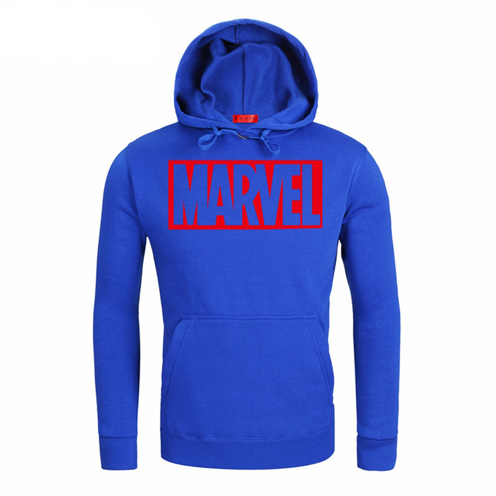 MARVEL Red Letter Men’s Hoodie, Autumn Winter Fashion Sweatshirt