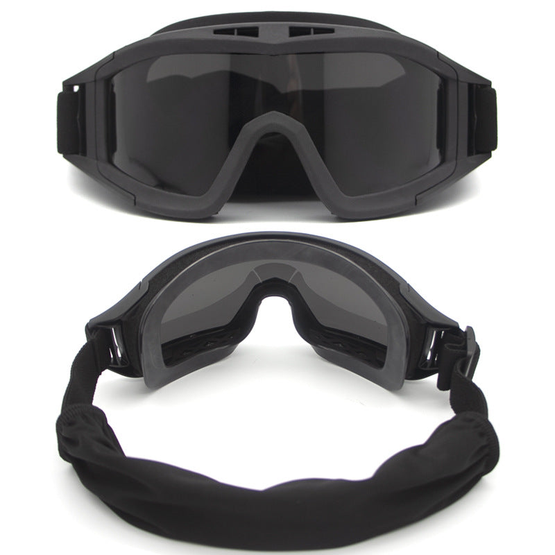 Military Tactical Goggles, Outdoor UV400 Windproof Army Airsoft Sports Eyewear