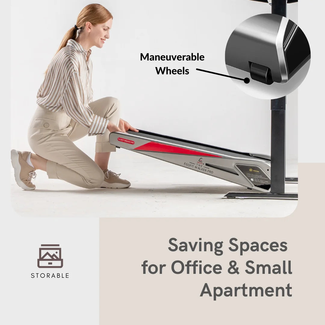 Walker Pro Smallest under Desk Electric Walking Treadmill for Home 2.0HP 5° Incline