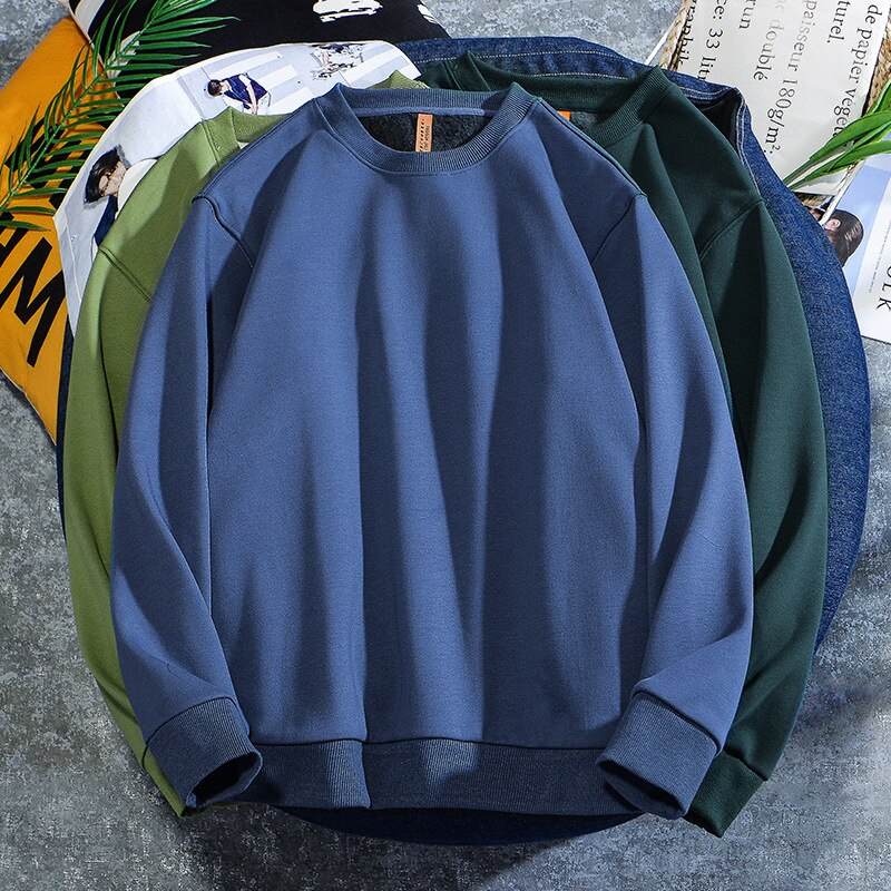 Casual cotton fleece hoodie – multicolor, loose fit, up to 5XL