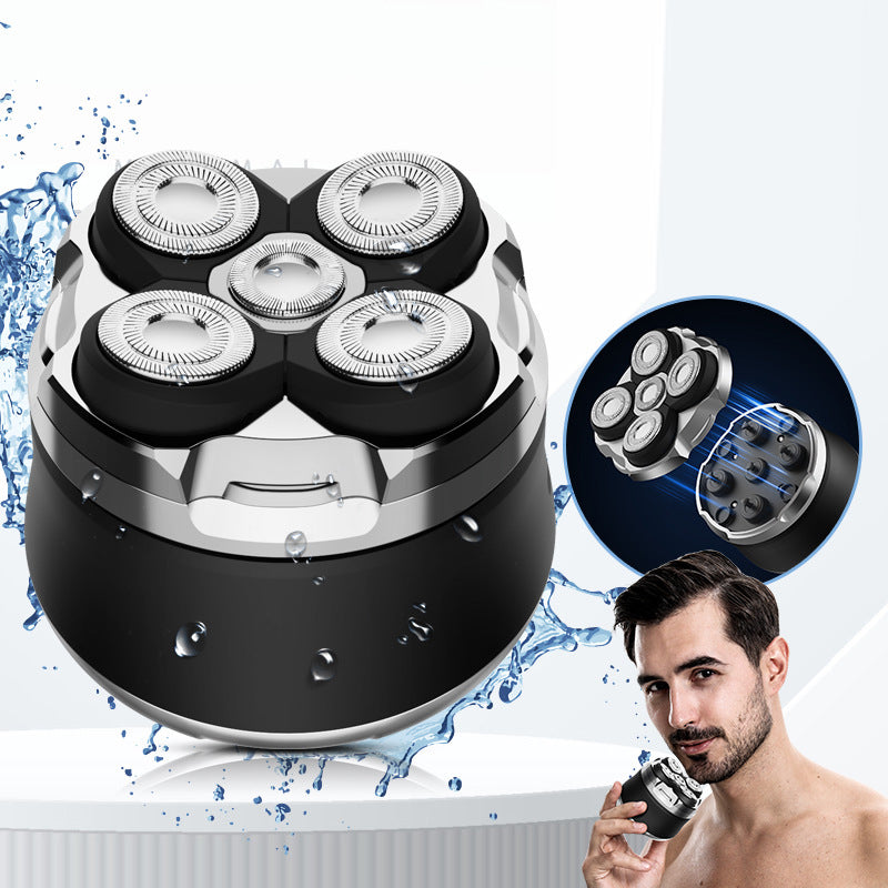 Men’s Rechargeable 5‑Point Shaver, Full Body Beard Razor