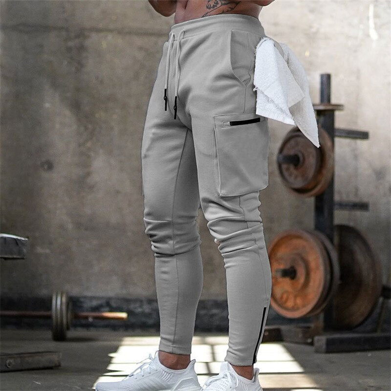 Men’s Jogger Sweatpants, Fitness Cotton Trousers, Casual Skinny Track Pants