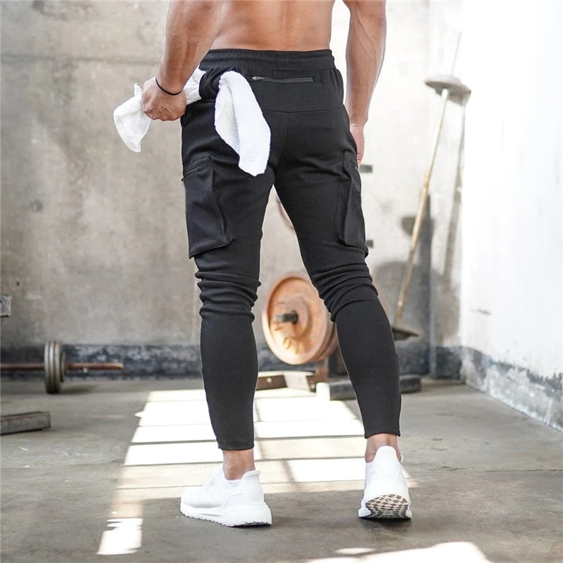 Men’s Jogger Sweatpants, Fitness Cotton Trousers, Casual Skinny Track Pants
