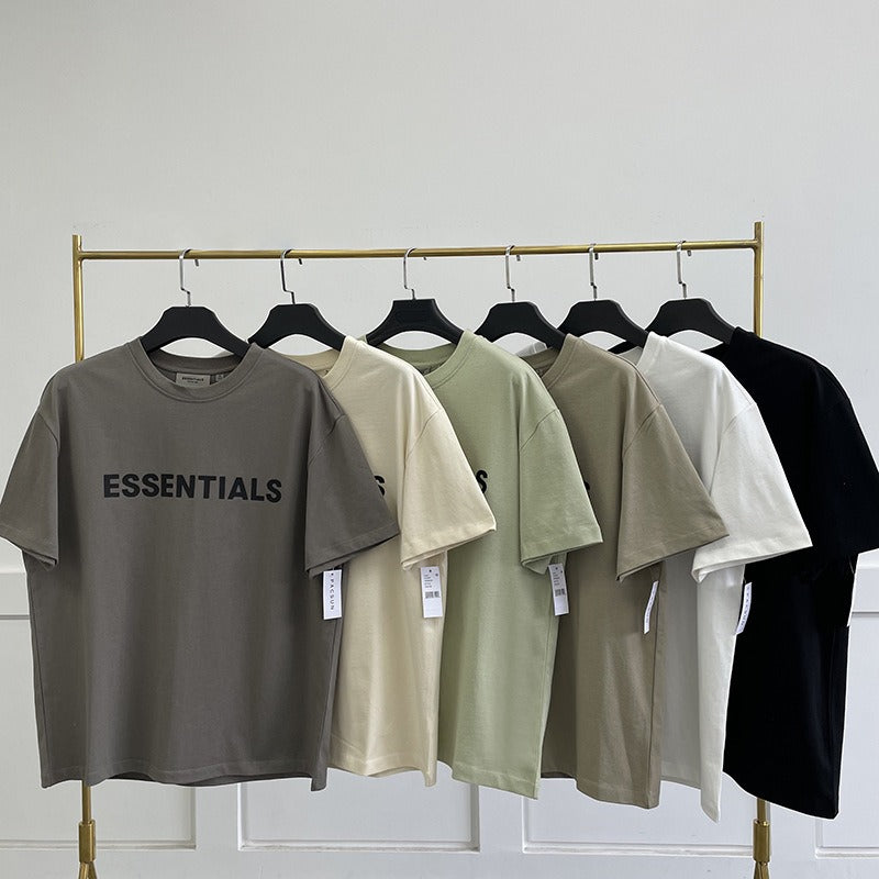 FEAR OF GOD ESSENTIALS Double Thread Chest Letter T‑Shirt, High Street Short Sleeve