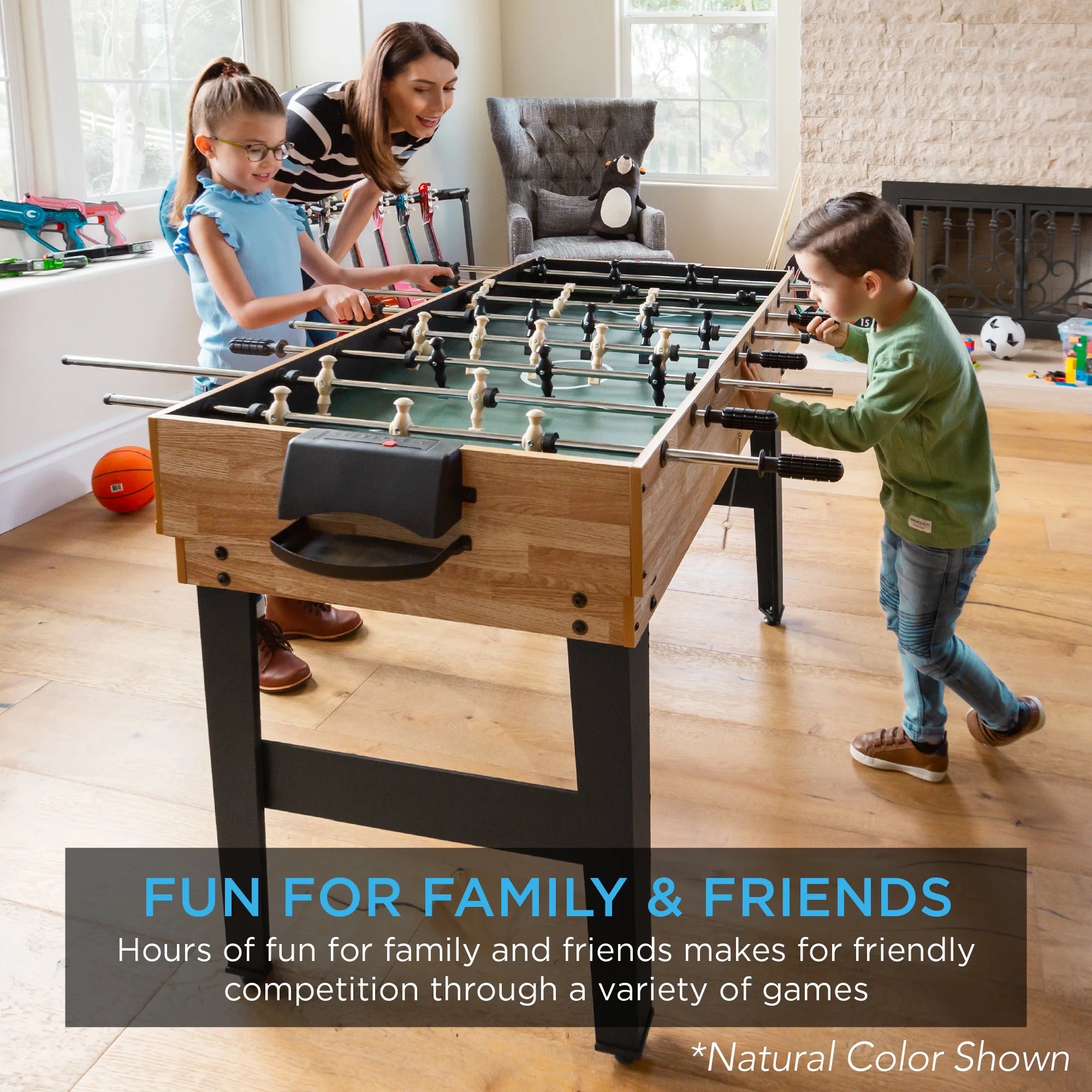 2X4Ft 10-In-1 Combo Game Table Set W/ Hockey, Foosball, Pool, Shuffleboard, Ping Pong - Gray