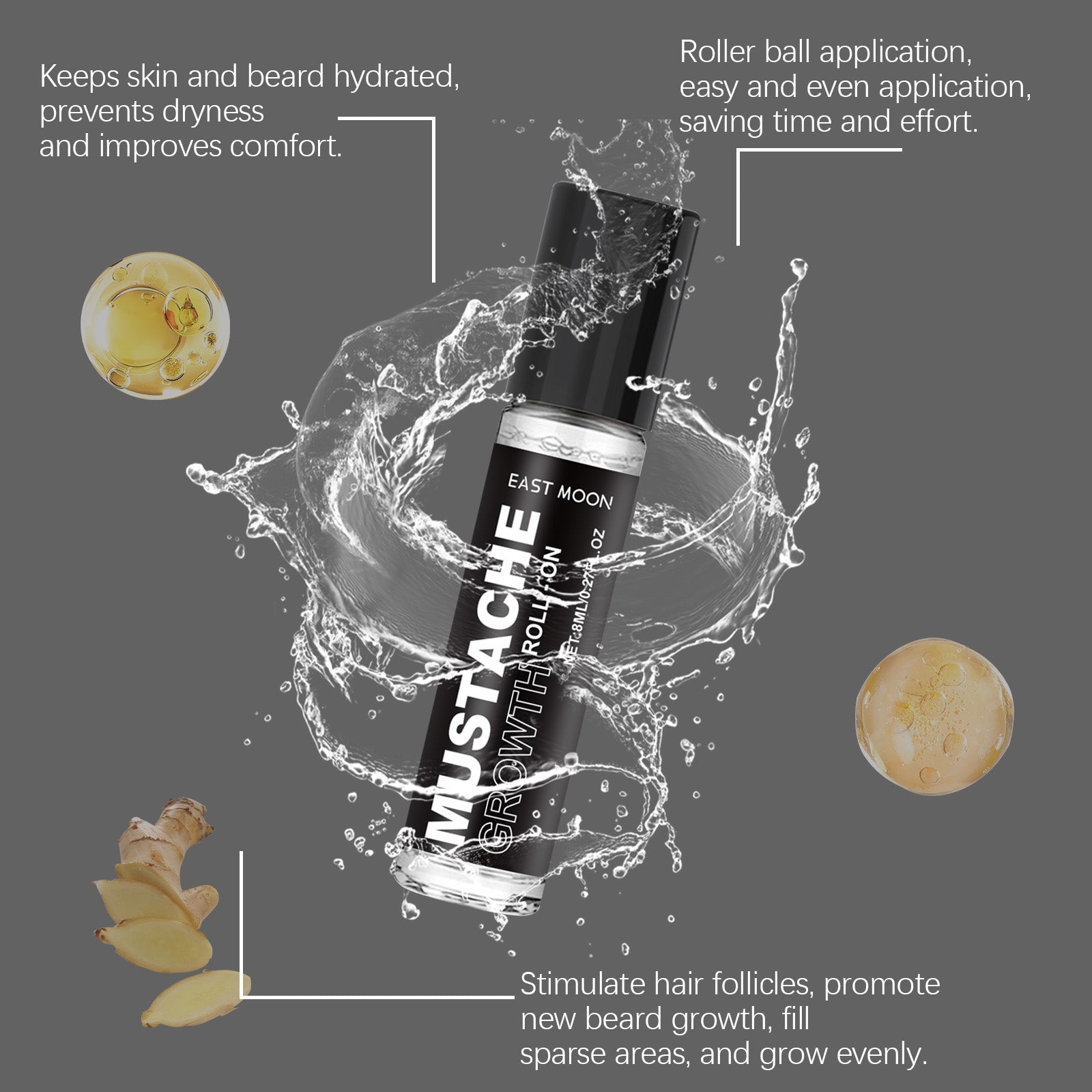 Men's Beard Care Ball, Men's Nourishing Thick Beard And Strong Root Beard Care Solution