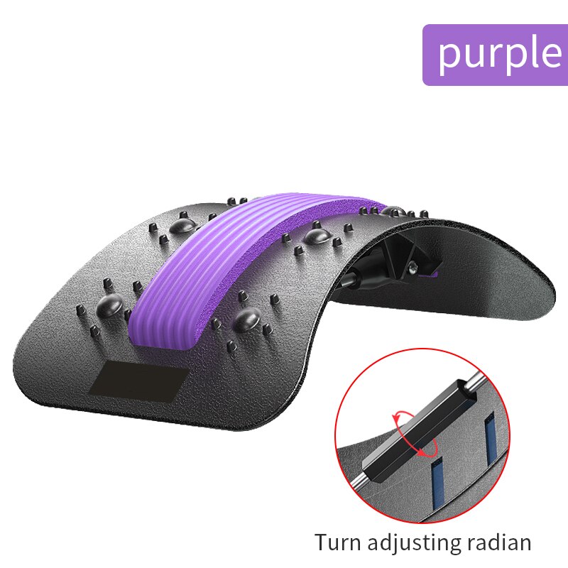 Rotary Adjustment Lumbar Stretcher, Spine Support Relax Pain Relief Device