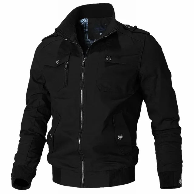 Men’s Slim Fit Bomber Jacket – Casual Military Style
