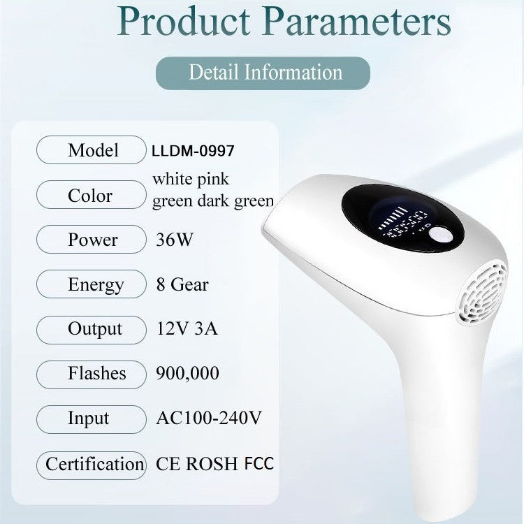 Painless LCD IPL laser hair remover – portable, efficient, long-lasting