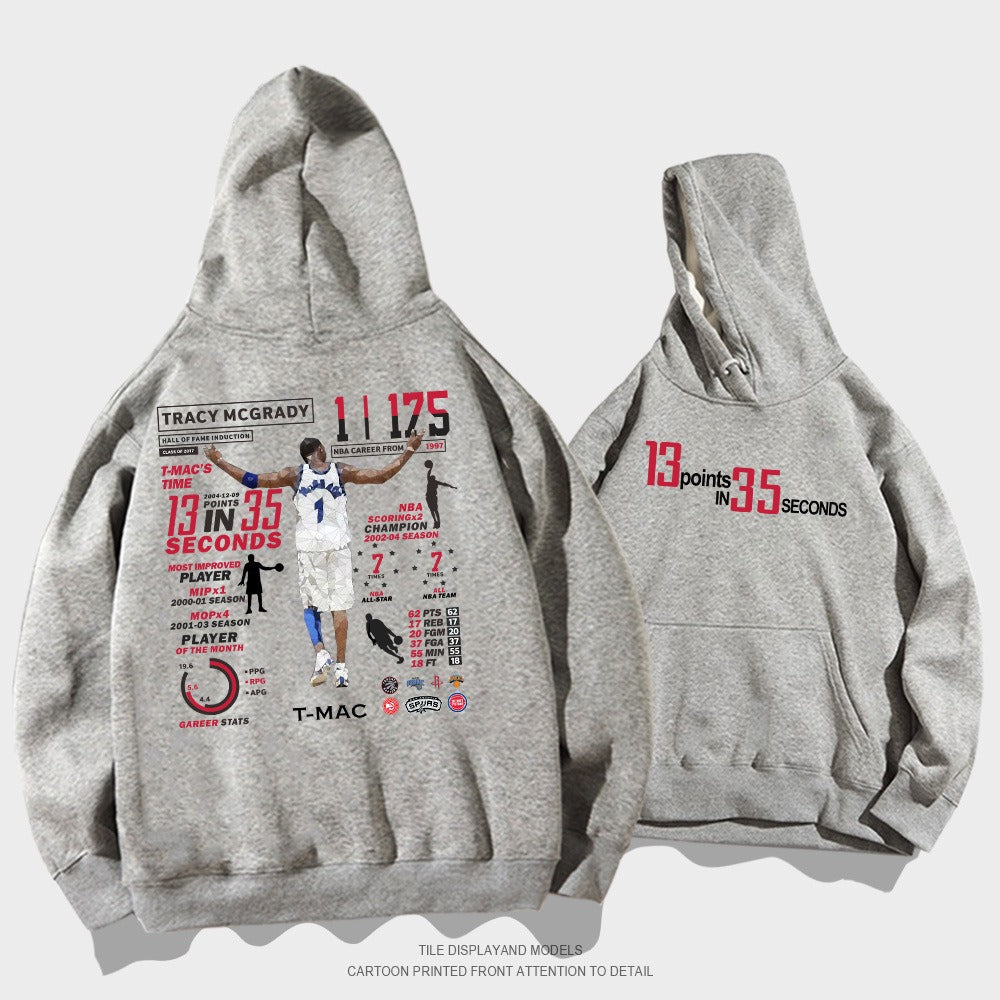 McGrady Honor Hooded Sweater, Basketball Sports Hoodie