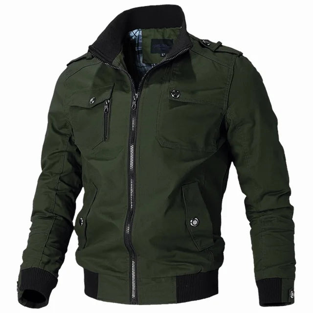 Men’s Slim Fit Bomber Jacket – Casual Military Style