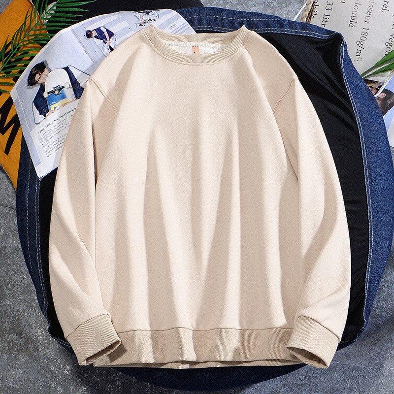 Casual cotton fleece hoodie – multicolor, loose fit, up to 5XL