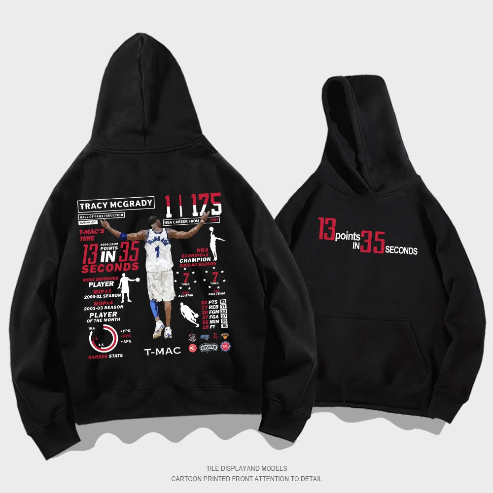 McGrady Honor Hooded Sweater, Basketball Sports Hoodie