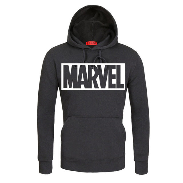 MARVEL Red Letter Men’s Hoodie, Autumn Winter Fashion Sweatshirt