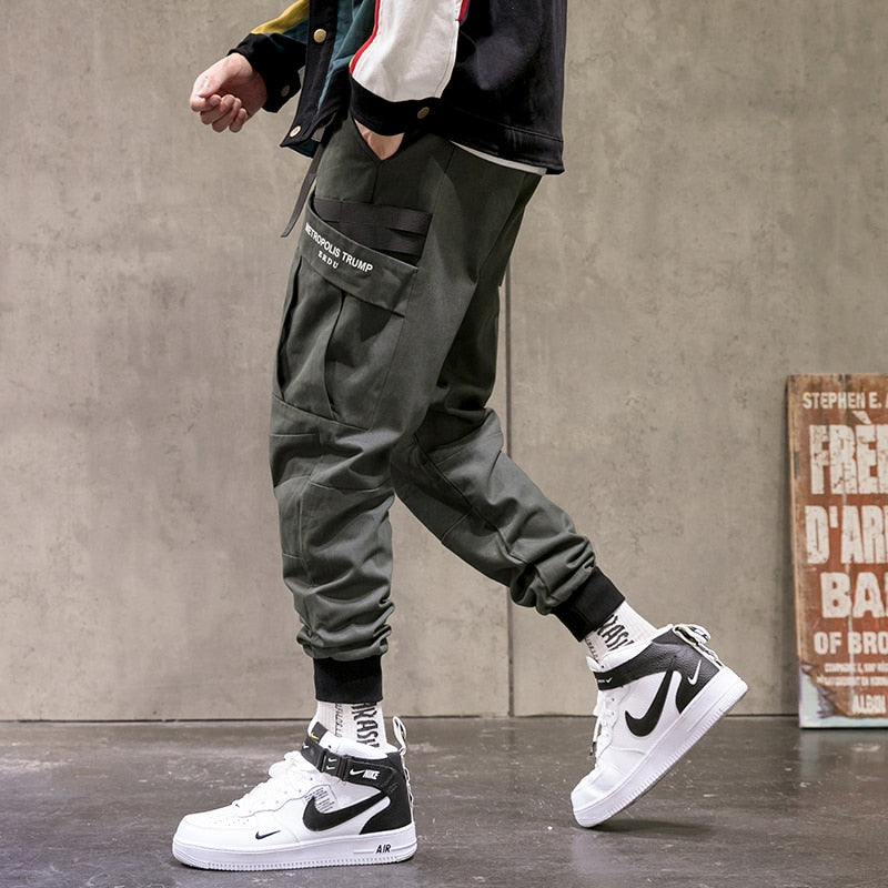 Urban techwear cargo joggers – stylish Harajuku streetwear pants