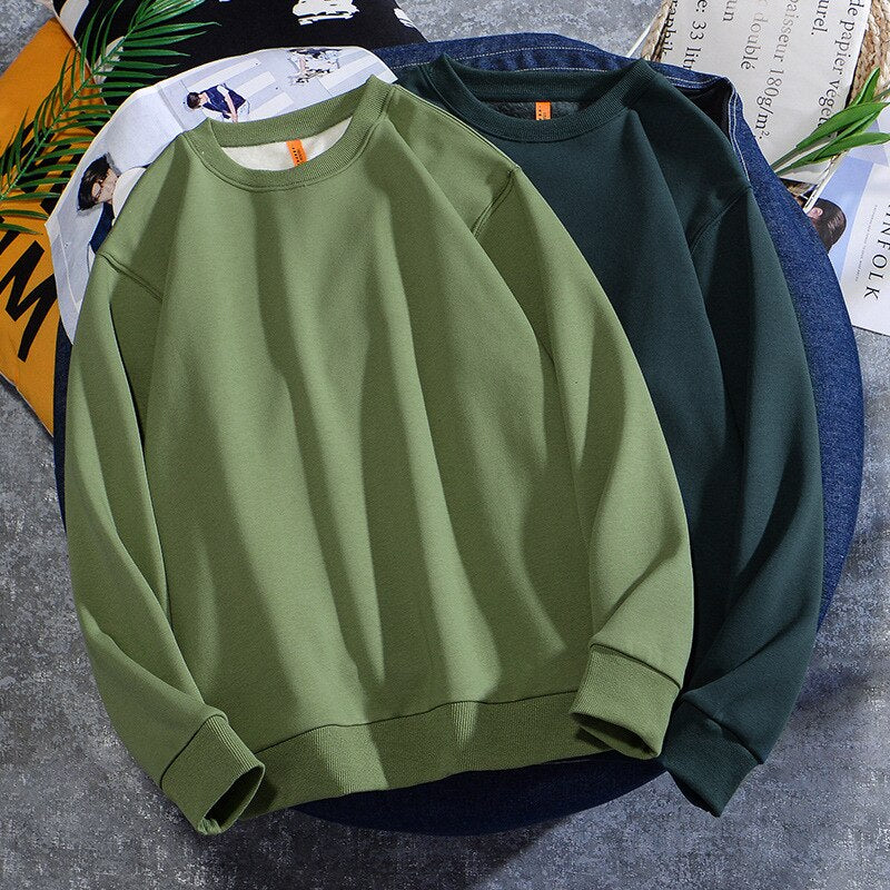 Casual cotton fleece hoodie – multicolor, loose fit, up to 5XL