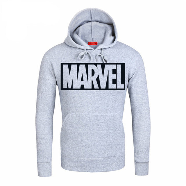 MARVEL Red Letter Men’s Hoodie, Autumn Winter Fashion Sweatshirt