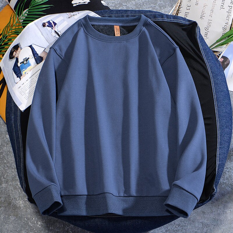 Casual cotton fleece hoodie – multicolor, loose fit, up to 5XL