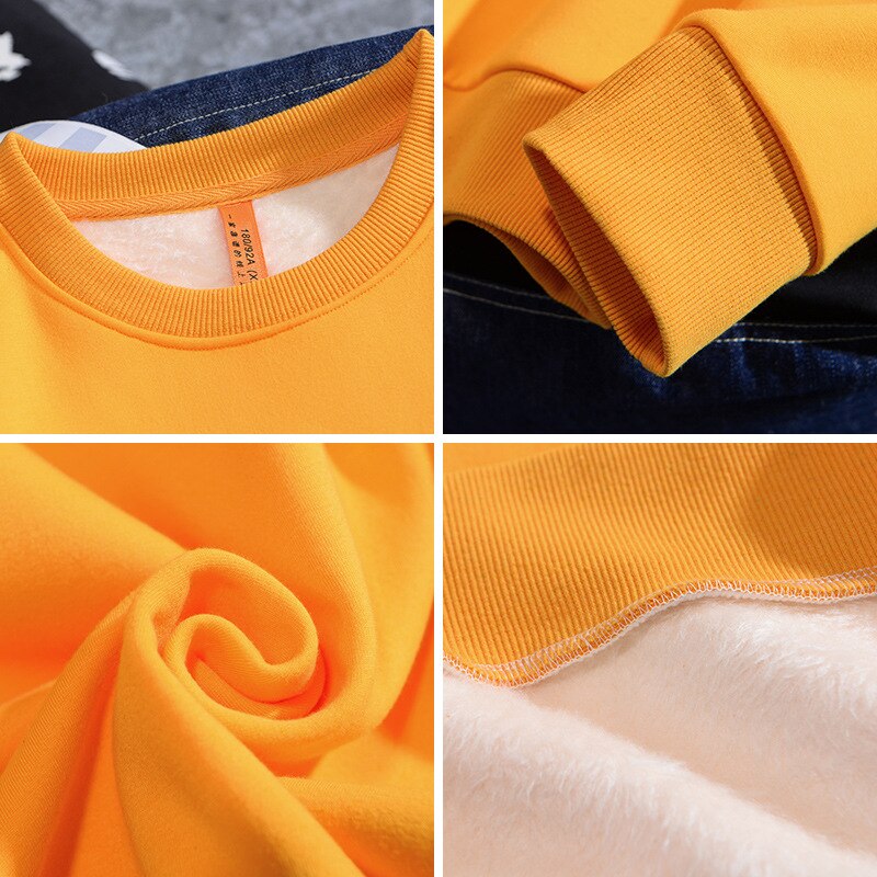 Casual cotton fleece hoodie – multicolor, loose fit, up to 5XL