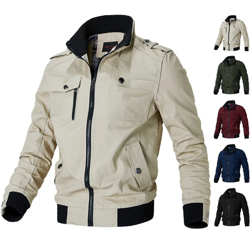 Men’s Slim Fit Bomber Jacket – Casual Military Style