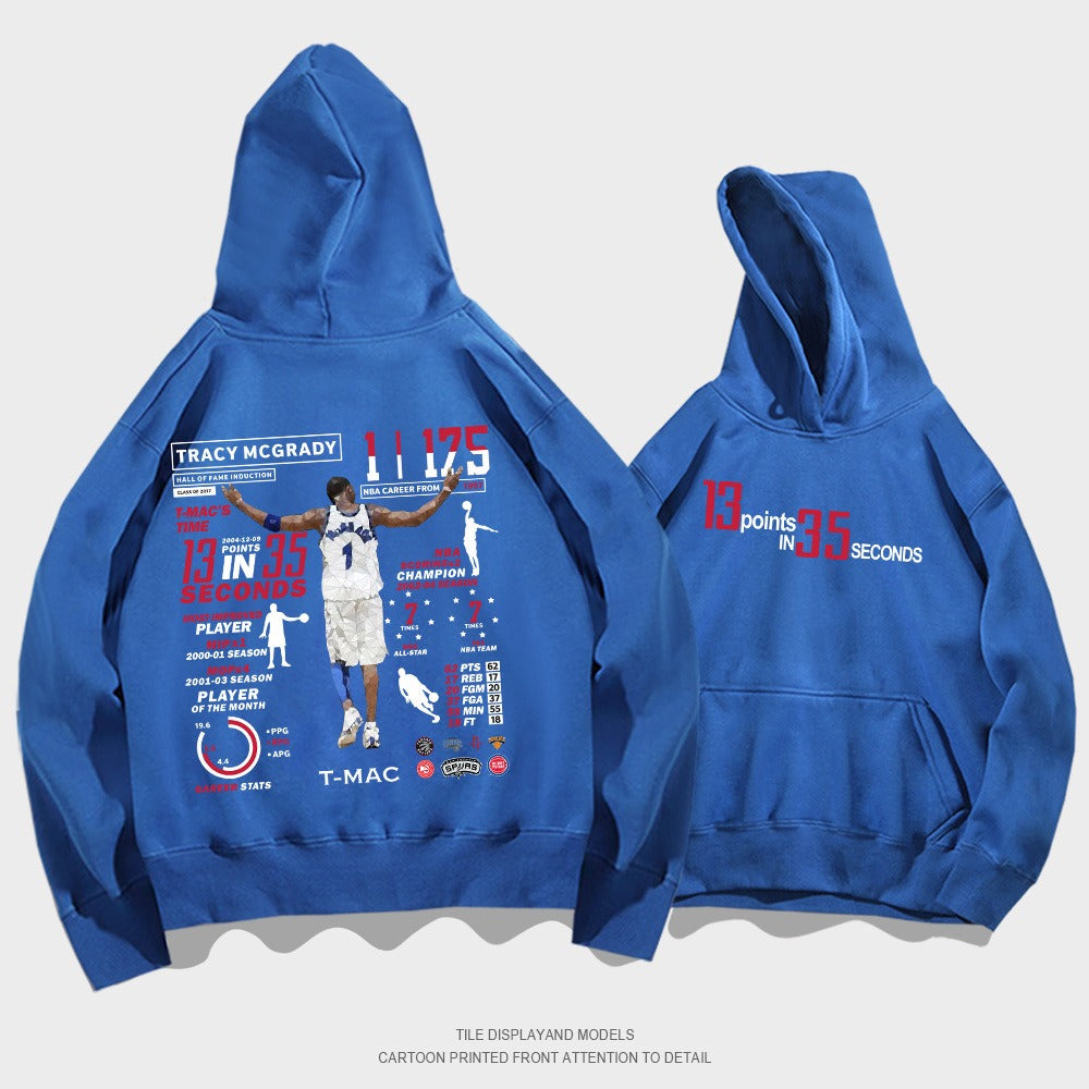 McGrady Honor Hooded Sweater, Basketball Sports Hoodie