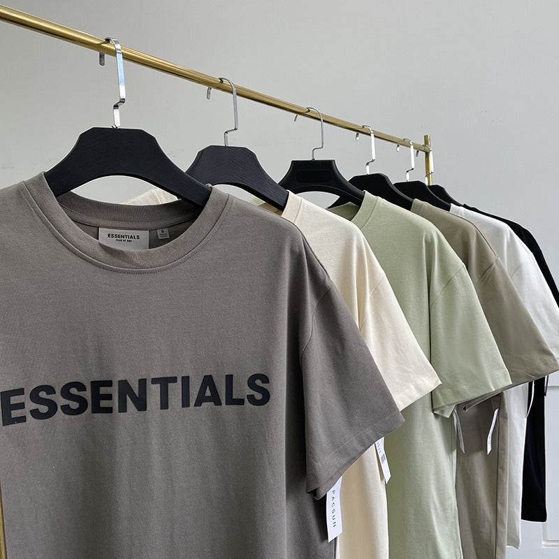 FEAR OF GOD ESSENTIALS Double Thread Chest Letter T‑Shirt, High Street Short Sleeve