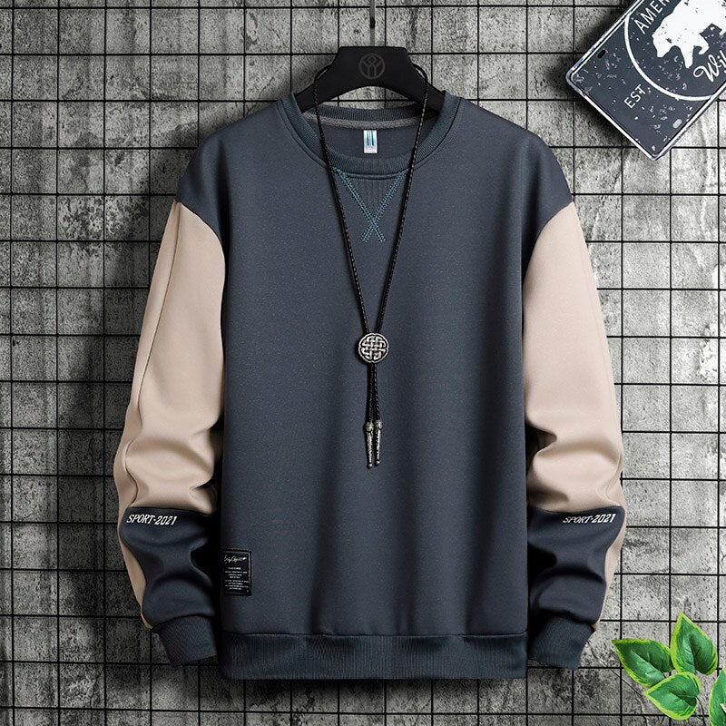 Men’s Autumn Streetwear Sweatshirt, Casual Korean Style Loose Pullover Hoodie