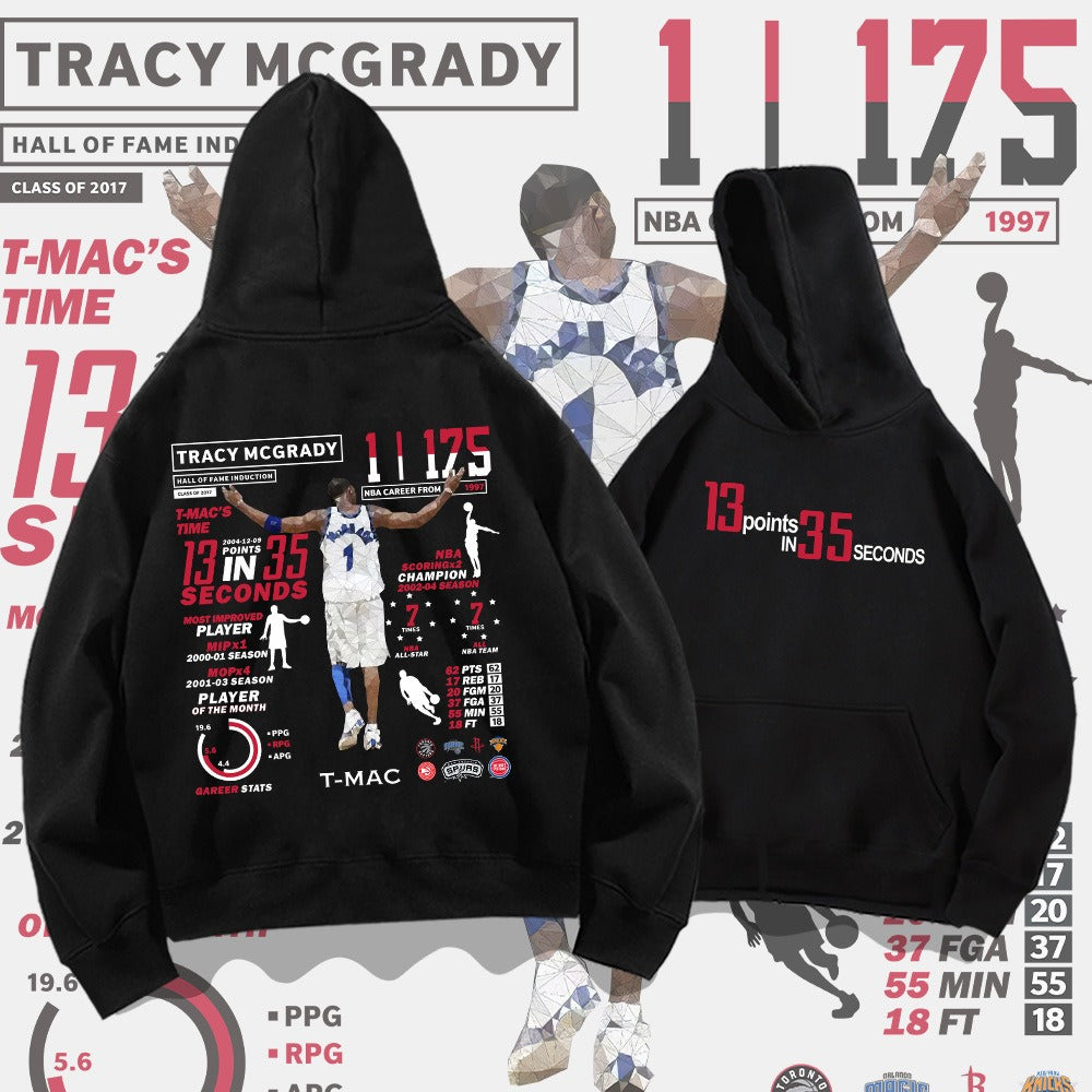 McGrady Honor Hooded Sweater, Basketball Sports Hoodie