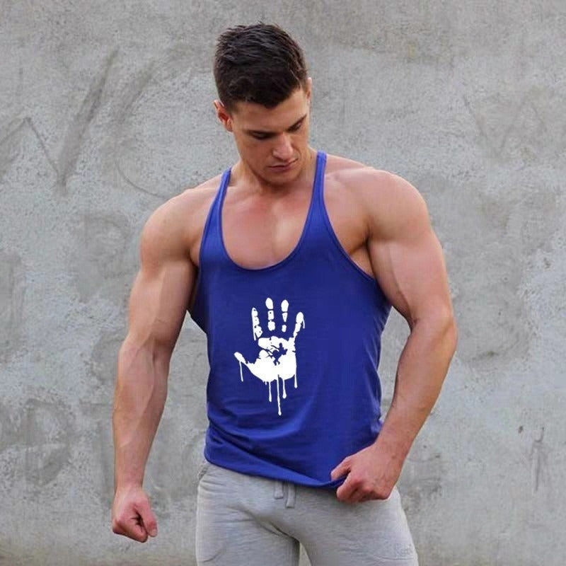 Men’s Fitness Tank Top, Summer Sports Muscle Cotton Sweat‑Absorbing