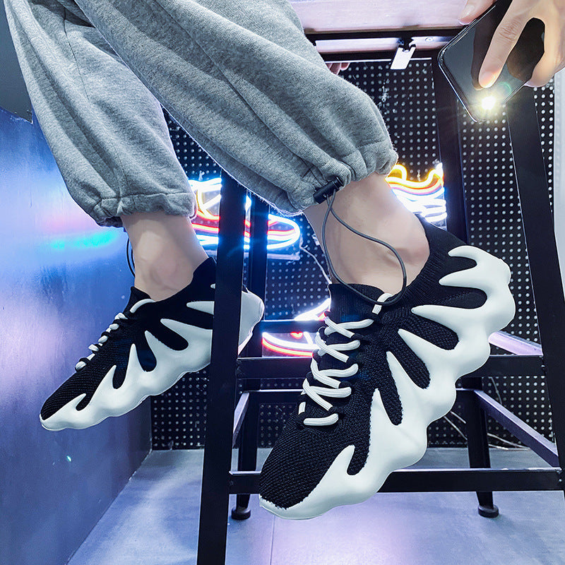 Male Fashion Men Shoes Causal Coconut Dad Flats Breathable Running Sports Clunky Sneaker Shoes Spring Sneakers Lace-up