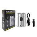 Portable Double‑Head Shaver, Travel Charging Floating Beard Knife for Men