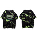 Dark Lightning Hip Hop Streetwear T‑Shirt