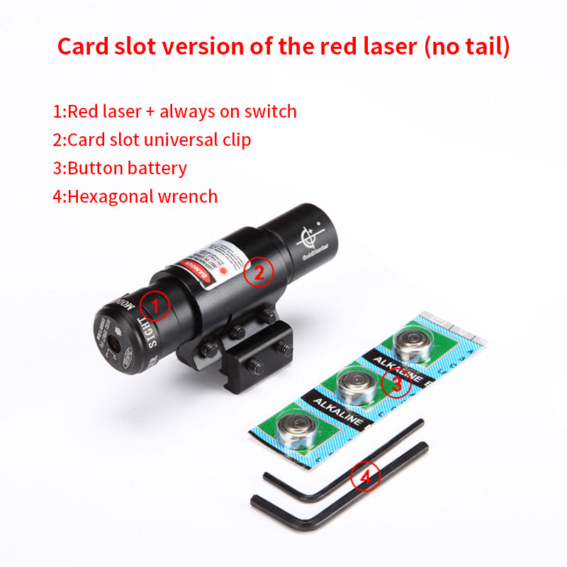 Mini Infrared Adjustable Red Laser Sight, Interchangeable Card Slot Design
