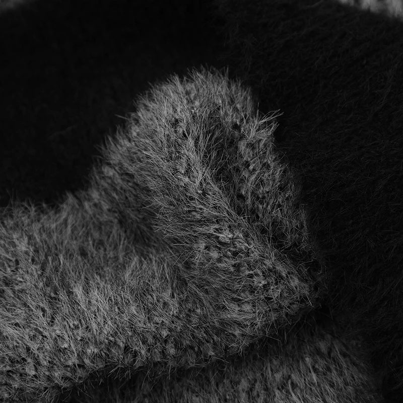 Zebra Striped Patchwork Knitted Sweater, Men’s Hip Hop Harajuku Pullover