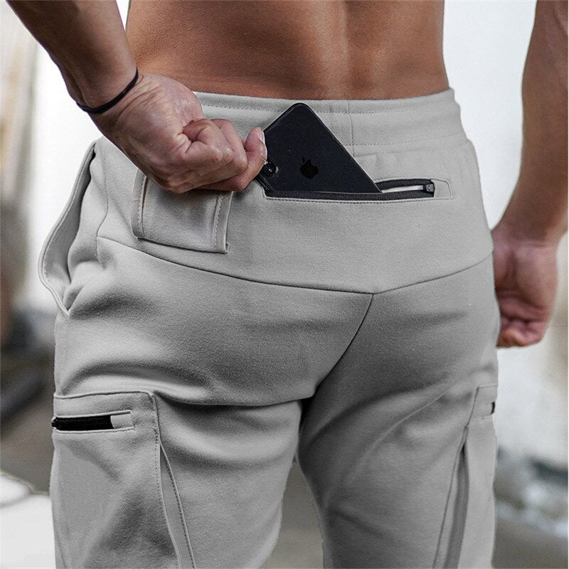 Men’s Jogger Sweatpants, Fitness Cotton Trousers, Casual Skinny Track Pants