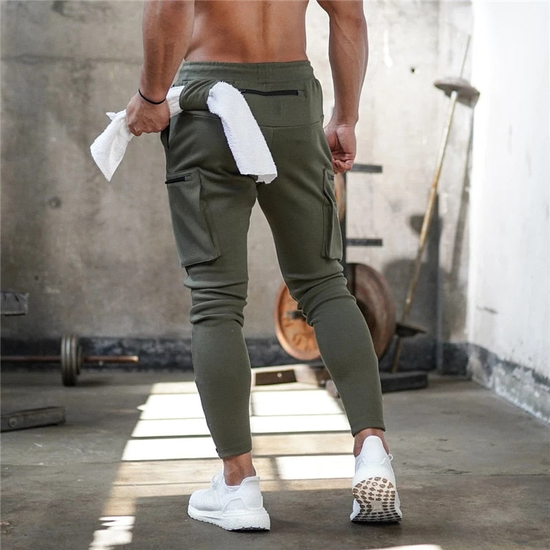 Men’s Jogger Sweatpants, Fitness Cotton Trousers, Casual Skinny Track Pants