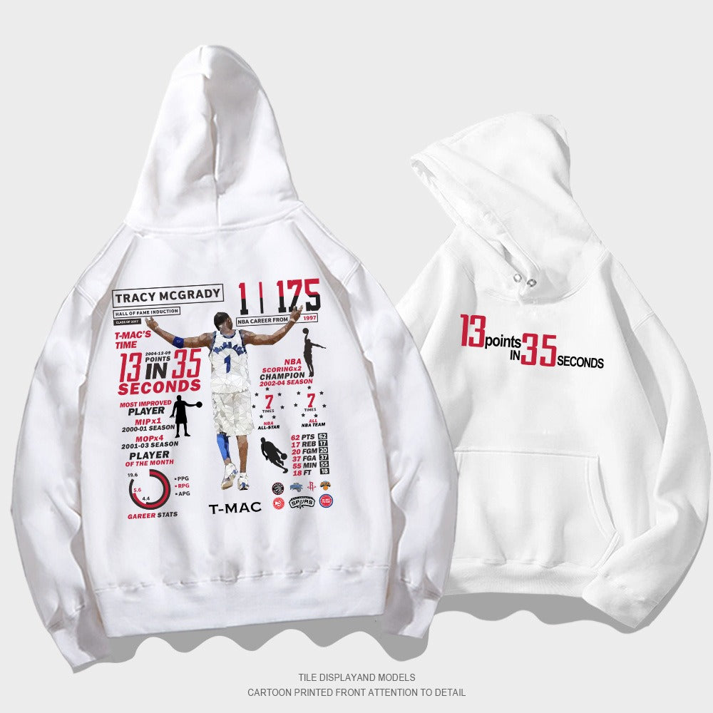McGrady Honor Hooded Sweater, Basketball Sports Hoodie