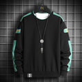 Men’s Casual Multi‑Color Sweatshirt Hoodie, O‑Neck Patchwork Streetwear Pullover