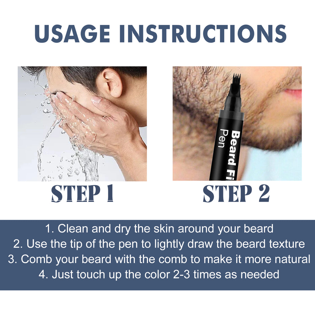 Beard Filler Pen – Easy Detachable, Natural Hairline