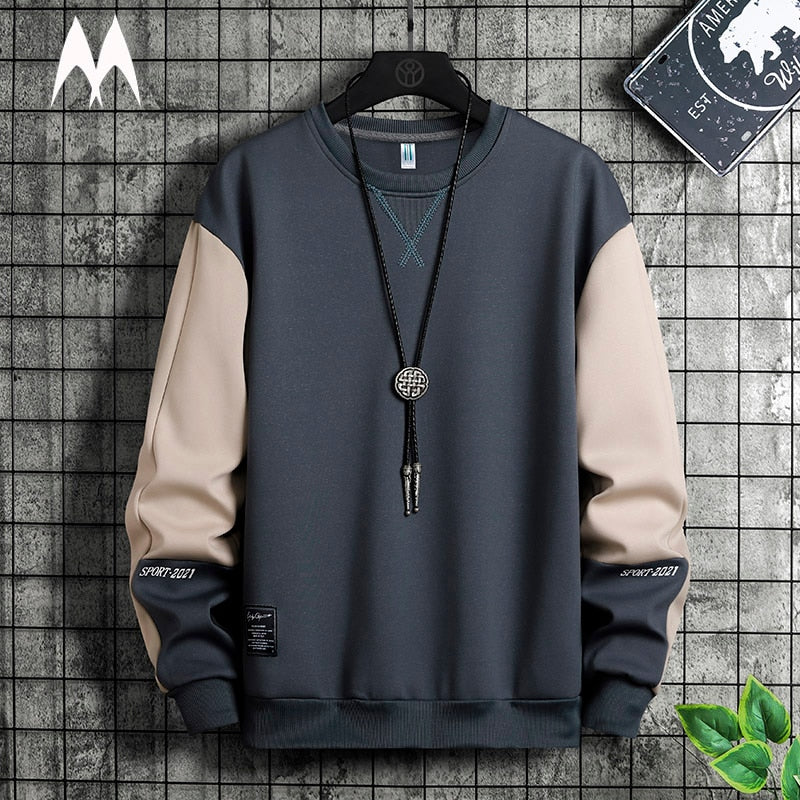 Men’s Autumn Streetwear Sweatshirt, Casual Korean Style Loose Pullover Hoodie