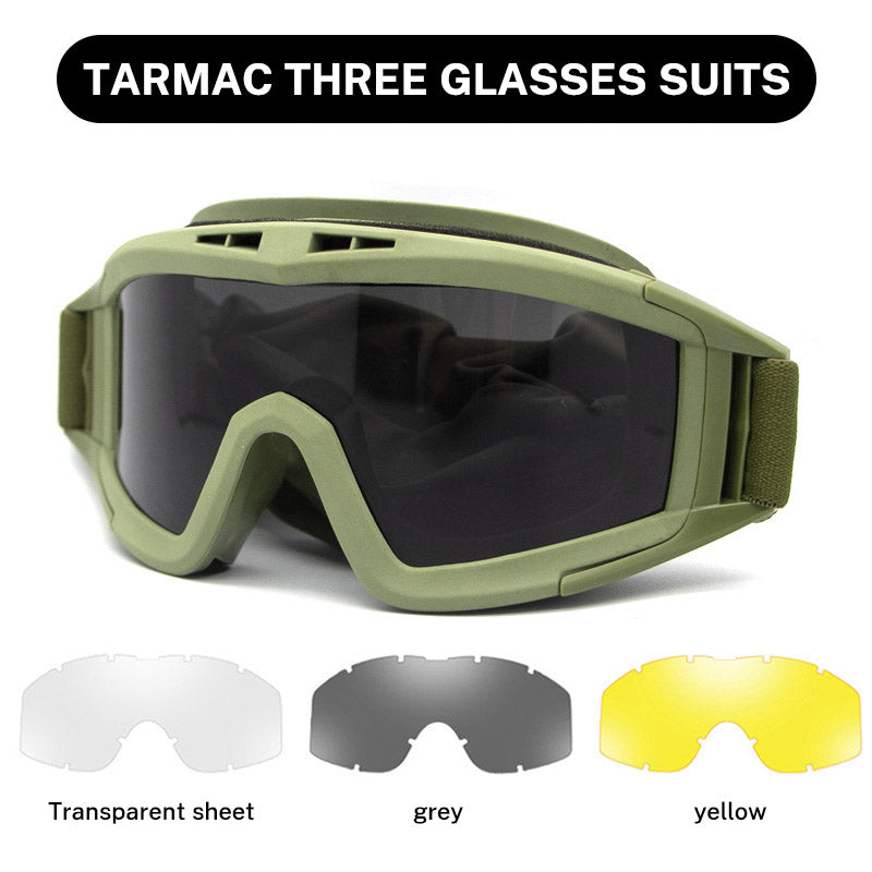 Military Tactical Goggles, Outdoor UV400 Windproof Army Airsoft Sports Eyewear