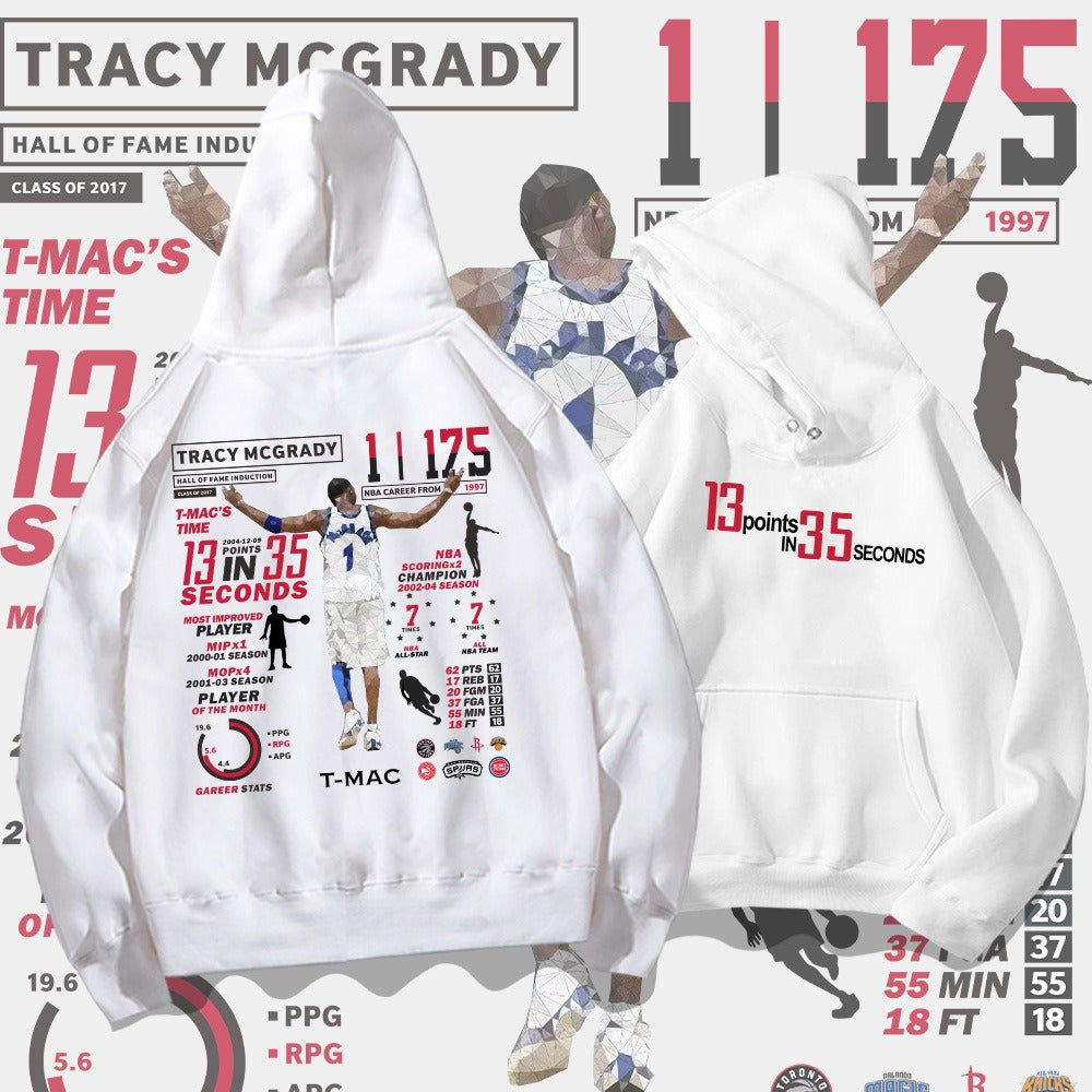 McGrady Honor Hooded Sweater, Basketball Sports Hoodie